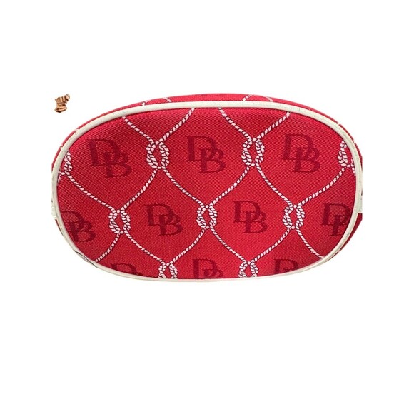 Dooney & Bourke Hobo Shoulder Bag Womens Small Red White Logo Tassel Zip - Picture 3 of 9